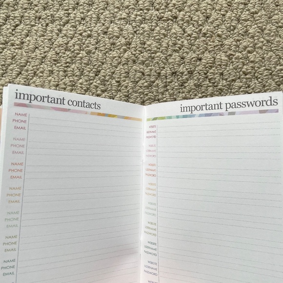 Erin Condren Goal Setting Journal and Perpetual Calendar with Birthdays/Holidays - Picture 8 of 9